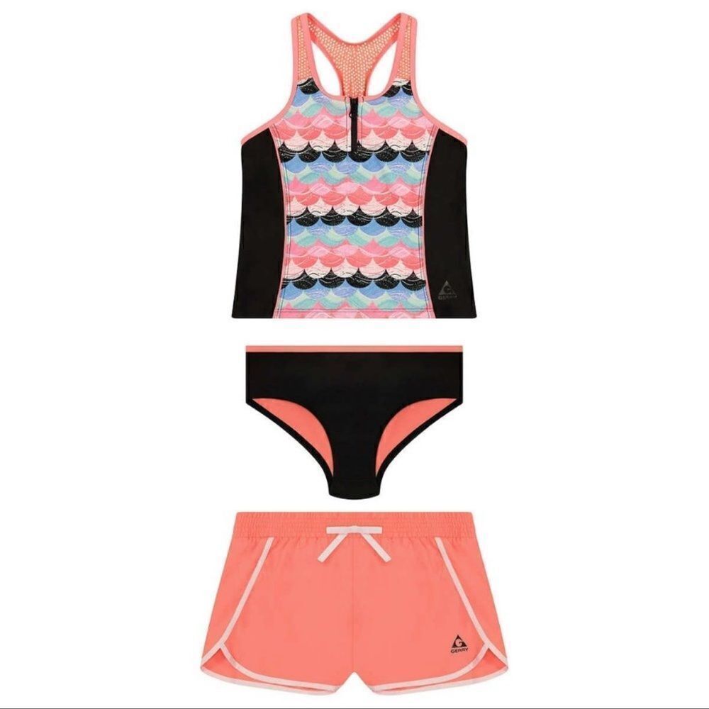 #15 Gerry Youth 3-piece Swim Set, Pink Medium 10/12